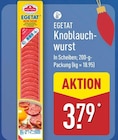 Knoblauchwurst von EGETAT für 3,79 € bei ALDI Nord im Angebot Knoblauchwurst von EGETAT im aktuellen ALDI Nord Prospekt