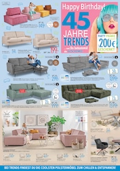 Polstermöbel im Trends Prospekt in Gelsenkirchen Aktueller Trends Prospekt mit Polstermöbel, "45 Jahre Trends …und Du bekommst die Geschenke", Seite 2