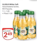 Milder Saft Angebote von GLOBUS bei GLOBUS Pirmasens für 2,49 €