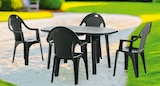 Ensemble table Salomone + 4 fauteuils Napoli - Carrefour à Montbéliard Ensemble table Salomone + 4 fauteuils Napoli en promo chez Carrefour Montbéliard à 64,99 €