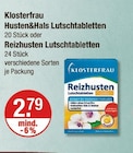 Husten&Hals Lutschtabletten oder Reizhusten Lutschtabletten von Klosterfrau im aktuellen V-Markt Prospekt für 2,79 €