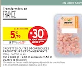 Crevettes cuites décortiquées - PRODUCTEURS ET COMMERCANTS en promo chez Intermarché Cannes à 4,05 €