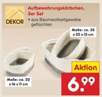 Aufbewahrungskörbchen Angebote von DEKOR bei Netto Marken-Discount Salzgitter für 6,99 €