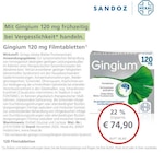 Gingium 120 mg Filmtabletten bei LINDA im Nördlingen Prospekt für 74,90 €