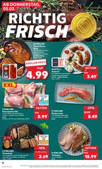 Steak im Kaufland Prospekt "Aktuelle Angebote" mit 60 Seiten (Fürth)