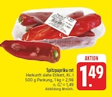 Spitzpaprika rot bei EDEKA im Zella-Mehlis Prospekt für 1,49 €