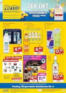 Netto Marken-Discount Bad Füssing Prospekt der aktuellen Woche, gültig von 12.10.2026 bis 17.10.2026 Aktueller Netto Marken-Discount Bad Füssing Prospekt "DER ORT, AN DEM DU IMMER AUSGEZEICHNETE PREISE FINDEST." mit 2 Seiten