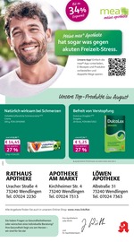 mea - meine apotheke Apotheken Prospekt der aktuellen Woche mit 4 Seiten, gültig von 01.08.2026 bis 31.08.2026, in Oberboihingen und Umgebung Aktueller mea - meine apotheke Apotheken Prospekt in Oberboihingen und Umgebung, "Unsere August-Angebote" mit 4 Seiten, 01.08.2026 - 31.08.2026