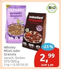 Müsli oder Granola im budni Prospekt Müsli oder Granola von Wholey im aktuellen budni Prospekt für 2,99 €
