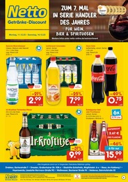 Netto Marken-Discount Prospekt für Hoyerswerda mit 2 Seiten Netto Marken-Discount Prospekt für Hoyerswerda: "ZUM 7. MAL IN SERIE HÄNDLER DES JAHRES FÜR WEIN, BIER & SPIRITUOSEN", 2 Seiten, 11.12.2023 - 16.12.2023