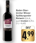 E center - Spätburgunder Rotwein Q.b.A., auch trocken Angebot im Prospekt Spätburgunder Rotwein Q.b.A., auch trocken bei E center im Prospekt "" für 4,99 €