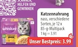 Katzennahrung im V-Markt Prospekt Katzennahrung von Whiskas im aktuellen V-Markt Prospekt für 3,99 €