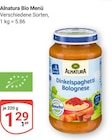 Aktuelles Bio Menü Dinkelspaghetti Bolognese Angebot bei GLOBUS in Bochum ab 1,29 €
