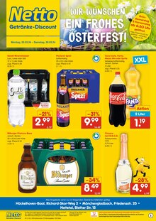 Cola im Netto Marken-Discount Prospekt "WIR WÜNSCHEN EIN FROHES OSTERFEST!" mit 2 Seiten (Erkelenz)