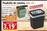 Poubelle de cuisine, env. 3 l en promo chez Norma Strasbourg à 3,19 €