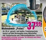 Mückenabwehr „Protect“ im Angebot bei Hornbach in Braunschweig Mückenabwehr „Protect“ Angebote bei Hornbach Braunschweig für 37,99 €