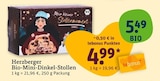 Bio-Mini-Dinkel-Stollen Angebote von Herzberger bei tegut Darmstadt für 4,99 €