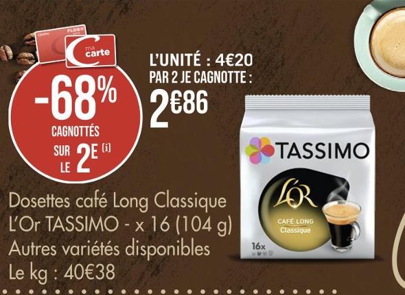 Promo Tassimo L'or Café Long Classique chez Lidl