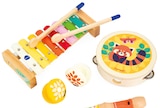 Coffret 4 instruments en bois - JANOD en promo chez La Grande Récré Coffret 4 instruments en bois - JANOD dans le catalogue La Grande Récré