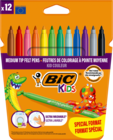 12 FEUTRES DE COLORIAGE BIC KIDS - BIC en promo chez Auchan Hypermarché 12 FEUTRES DE COLORIAGE BIC KIDS - BIC dans le catalogue Auchan Hypermarché