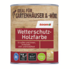 Wetterschutz-Holzfarbe von toom für 12,99 € bei toom Baumarkt im Angebot Wetterschutz-Holzfarbe von toom im aktuellen toom Baumarkt Prospekt