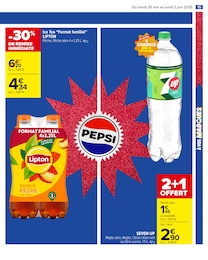 Prix et réduction Lipton Ice Tea dans le prospectus Carrefour en cours Offre Lipton Ice Tea dans le catalogue Carrefour du moment à la page 17