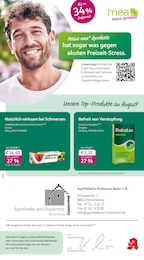 mea - meine apotheke Prospekt für Ravensburg mit 4 Seiten mea - meine apotheke Prospekt für Ravensburg: "Unsere August-Angebote", 4 Seiten, 01.08.2026 - 31.08.2026