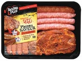 Plateau saveurs à la mexicaine (4 chipolatas + 2 côtes de porc échines tex mex + 4 merguez) - TENDRE ET PLUS en promo chez Intermarché Plateau saveurs à la mexicaine (4 chipolatas + 2 côtes de porc échines tex mex + 4 merguez) - TENDRE ET PLUS dans le catalogue Intermarché