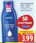 Bodymilk oder -lotion von Nivea für 3,99 € bei E center im Angebot Bodymilk oder -lotion von Nivea im aktuellen E center Prospekt