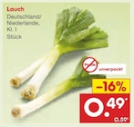 Lauch für 0,49 € bei Netto Marken-Discount im Angebot Lauch im aktuellen Netto Marken-Discount Prospekt
