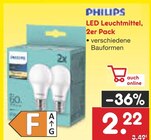 LED Leuchtmittel im Angebot bei Netto Marken-Discount in Pforzheim LED Leuchtmittel Angebote von Philips bei Netto Marken-Discount Pforzheim für 2,22 €