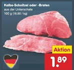 Kalbs-Schnitzel Angebote bei Netto Marken-Discount Hof für 1,89 €