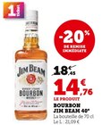 Bourbon Jim Beam 40° - Jim Beam - Super U à Châteaudun Bourbon Jim Beam 40° - Jim Beam en promo chez Super U Châteaudun à 14,76 €