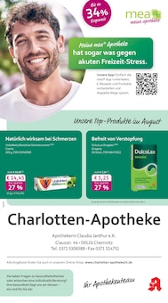 Aktueller mea - meine apotheke Prospekt "Unsere August-Angebote" für Chemnitz Aktueller mea - meine apotheke Prospekt für Chemnitz mit Seiten