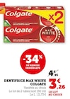 Promo Dentifrice Max White à 3,26 € dans le catalogue U Express à Herbitzheim