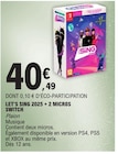 Let's sing 2025 + 2 micros switch - Plaion dans le catalogue E.Leclerc