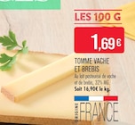 Tomme Vache et Brebis en promo à 1,69 € chez Supermarchés Match Tomme Vache et Brebis dans le catalogue Supermarchés Match