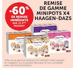 Promo -60% de remise immédiate sur le 2ème produit remise de gamme minipots x4 Haagen-Dazs à  dans le catalogue Super U à Limoux