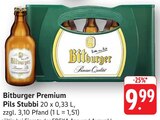 Premium Pils Stubbi Angebote von Bitburger bei E center Schwäbisch Gmünd für 9,99 €