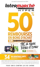 Prospectus Intermarché à Taillades, "50% REMBOURSÉS EN BONS D'ACHAT SUR TOUT LE RAYON BIÈRES ET CIDRES", 64 pages, 09/04/2024 - 21/04/2024