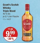 Scotch Whisky Triple Wood von Grant's im aktuellen V-Markt Prospekt für 9,99 €