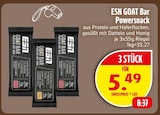 Proteinprodukte im EDEKA Prospekt GOAT Bar Powersnack von ESN im aktuellen EDEKA Prospekt für 5,49 €