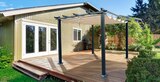 Pergola aluminium 3x3m toile coulissante - Brico Dépôt à Mulhouse Pergola aluminium 3x3m toile coulissante en promo chez Brico Dépôt Mulhouse à 239,00 €