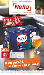 Prospectus Netto à Sorbiers, "Foire à la BIÈRE", 16 pages, 28/01/2025 - 03/02/2025