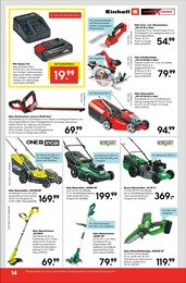 Akku Rasenmäher Angebot & Preis im aktuellen Hellweg Prospekt Akku Rasenmäher Angebot im aktuellen Hellweg Prospekt auf Seite 14