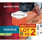 Saumon fumé "Prix choc" - DELPEYRAT en promo chez Carrefour Saint-Maur-des-Fossés à 10,49 €