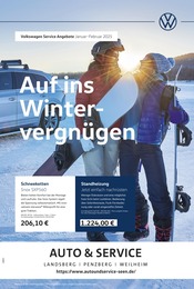 Volkswagen Prospekt für Wielenbach mit 1 Seite Volkswagen Prospekt für Wielenbach: "Auf ins Wintervergnügen", 1 Seite, 01.01.2025 - 28.02.2025