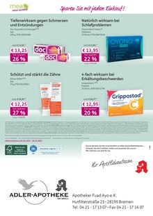 Schmerzgel im mea - meine apotheke Prospekt "Unsere Februar-Angebote" mit 4 Seiten (Bremen)