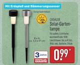 Solar-Gartenlampe von CASALUX für 0,99 € bei ALDI Nord im Angebot Solar-Gartenlampe von CASALUX im aktuellen ALDI Nord Prospekt