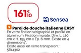 Paroi de douche italienne EASY - Sensea en promo chez Weldom Alès à 161,10 €